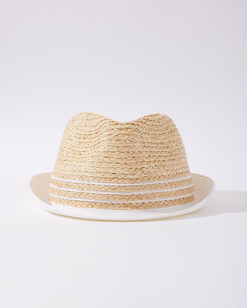 Jordan Raffia Fedora Hat - White