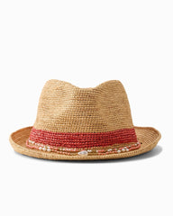 Hepburn Raffia Fedora Hat - Natural