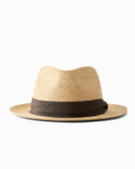 Villa Raffia Packable Fedora Hat - Natural