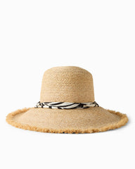 Kendall Raffia Wide-Brim Hat - Natural