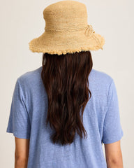 Raffia Packable Bucket Hat - Natural