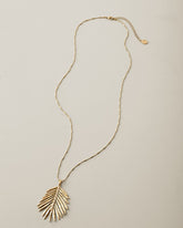 Gold Coast Leaf Pendant Necklace - Gold