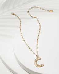 Initial Necklace - C