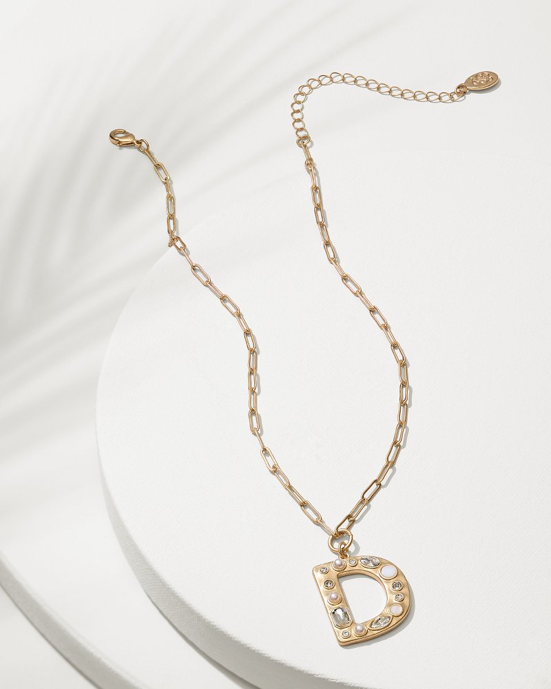 Initial Necklace - D