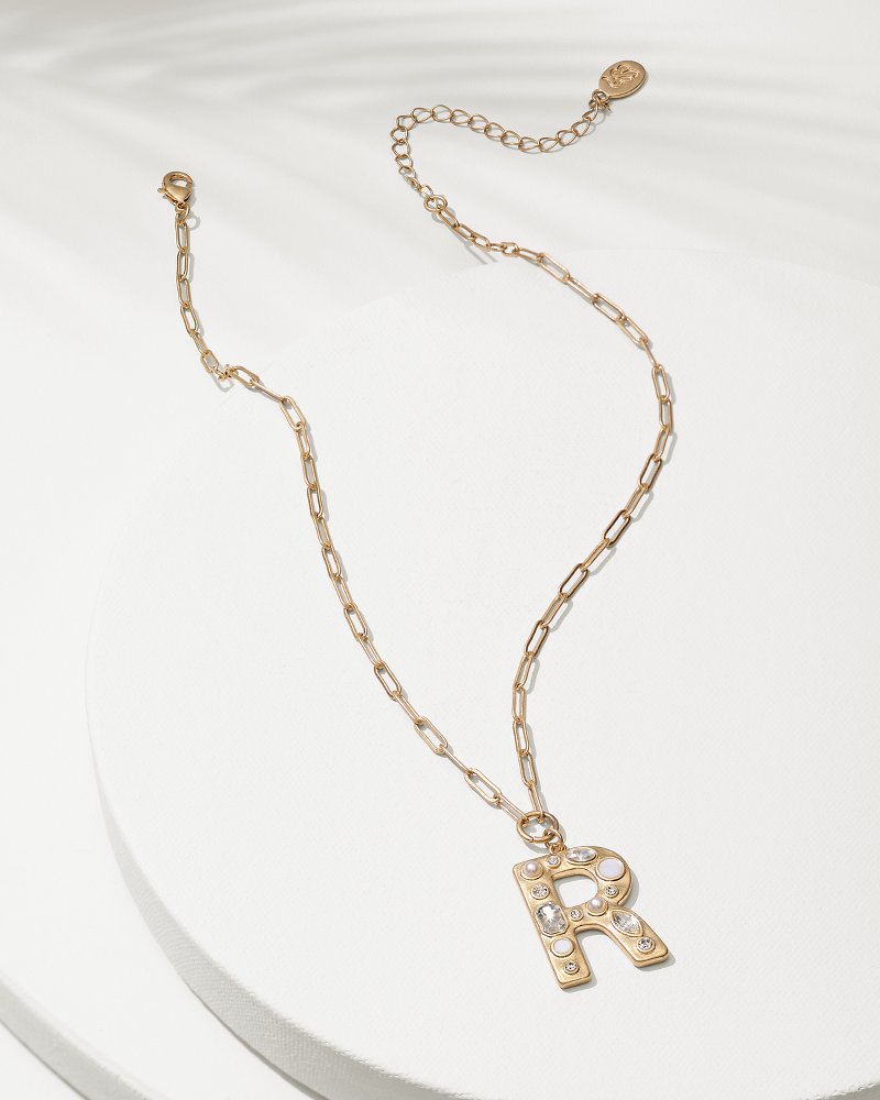 Initial Necklace - R