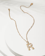 Initial Necklace - R