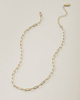Coastal Fronds Delicate Chain Short Necklace - Gold