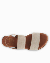 André Assous Nigella Stretch-Linen Featherweights Sandals - Beige Linen