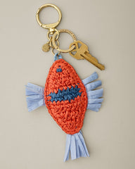 Spartina Raffia Fish Keychain - Multicolor