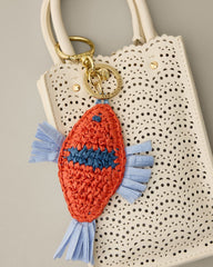 Spartina Raffia Fish Keychain - Multicolor