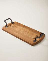 Rectangle Platter With Handles - Aged Oak
