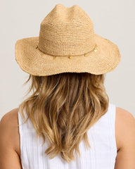 Raffia Cattleman's Cowboy Hat - Natural