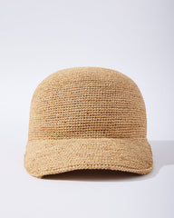 Riley Raffia Packable Cap - Natural