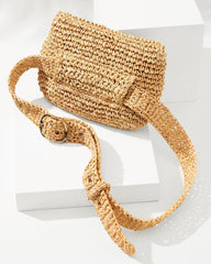 5-in-1 Raffia Belt Bag - Natural