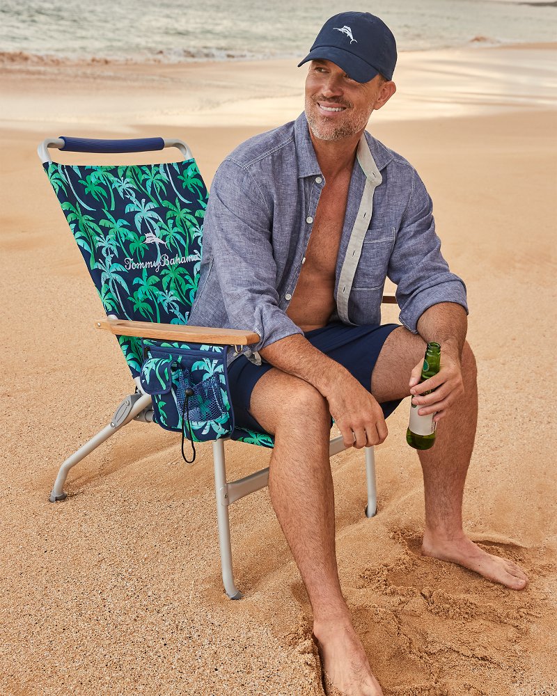 Tommy Bahama Tonal Palm Trees Highboy Beach Chair - Multicolor