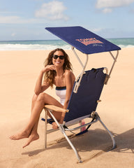 Tommy Bahama Highboy Canopy Beach Chair - Navy