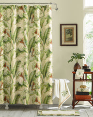 Palmiers Extra-Long Shower Curtain - Green