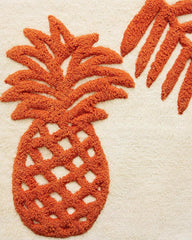 Batik Pineapple Bath Rug - Orange