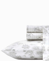 Vintage Map 4-Piece Queen Sheet Set - Grey