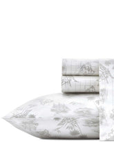 Vintage Map 4-Piece King Sheet Set - Grey