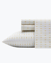 Pineapple Pinstripe 4-Piece Queen Sheet Set - Yellow