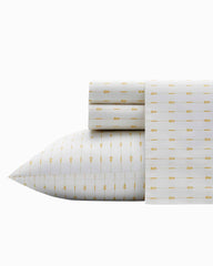 Pineapple Pinstripe 4-Piece King Sheet Set - Yellow