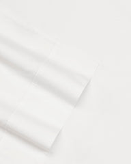 Cool Zone Solid 4-Piece Cotton Cooling King Sheet Set - White