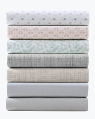 Raffia Linen 4-Piece King Sheet Set - Khaki