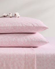 Lovely Palms 4-Piece Queen Sheet Set - Pink