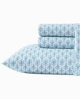 Coastal Batik Blue 4-Piece King Sheet Set - Blue