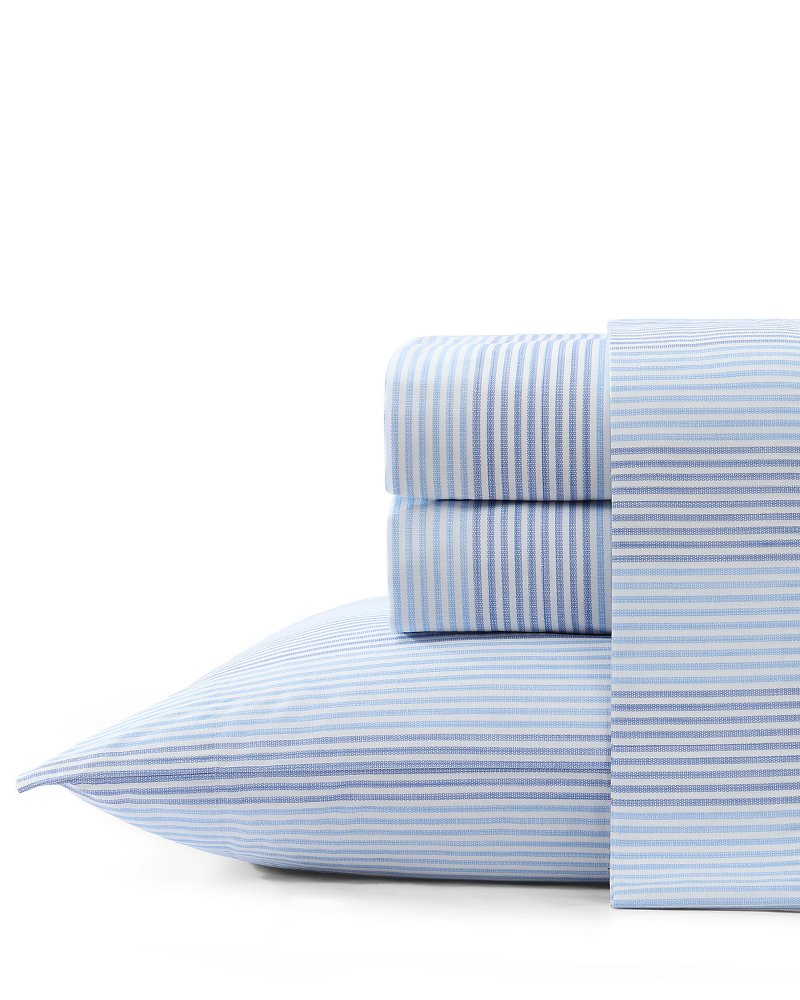 Weekend Stripe 4-Piece Queen Sheet Set - Blue