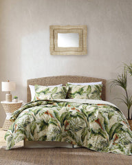 Palmiers 4-Piece King Comforter Set - Green