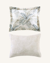 Baker's Bluff Reversible 3-Piece Queen Comforter Set - Silvery Blue