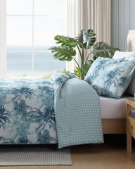 Legacy Palms Reversible 3-Piece Full/Queen Comforter Set - Bristol Blue