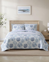 Ocean Isle 3-Piece Full/Queen Quilt Set - Blue