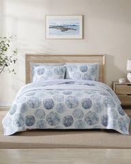 Ocean Isle 3-Piece Full/Queen Quilt Set - Blue