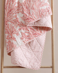 Coral Garden Reversible 3-Piece King Quilt Set - Orange