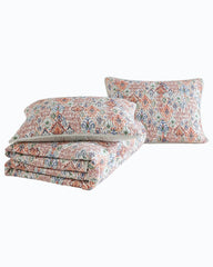 Ikat Tropics Reversible 3-Piece King Quilt Set - Multicolor
