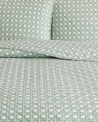 Diamond Isle 3-Piece King Quilt Set - Green/White