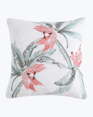 Acapulco Palms Embroidered Pillow - Green