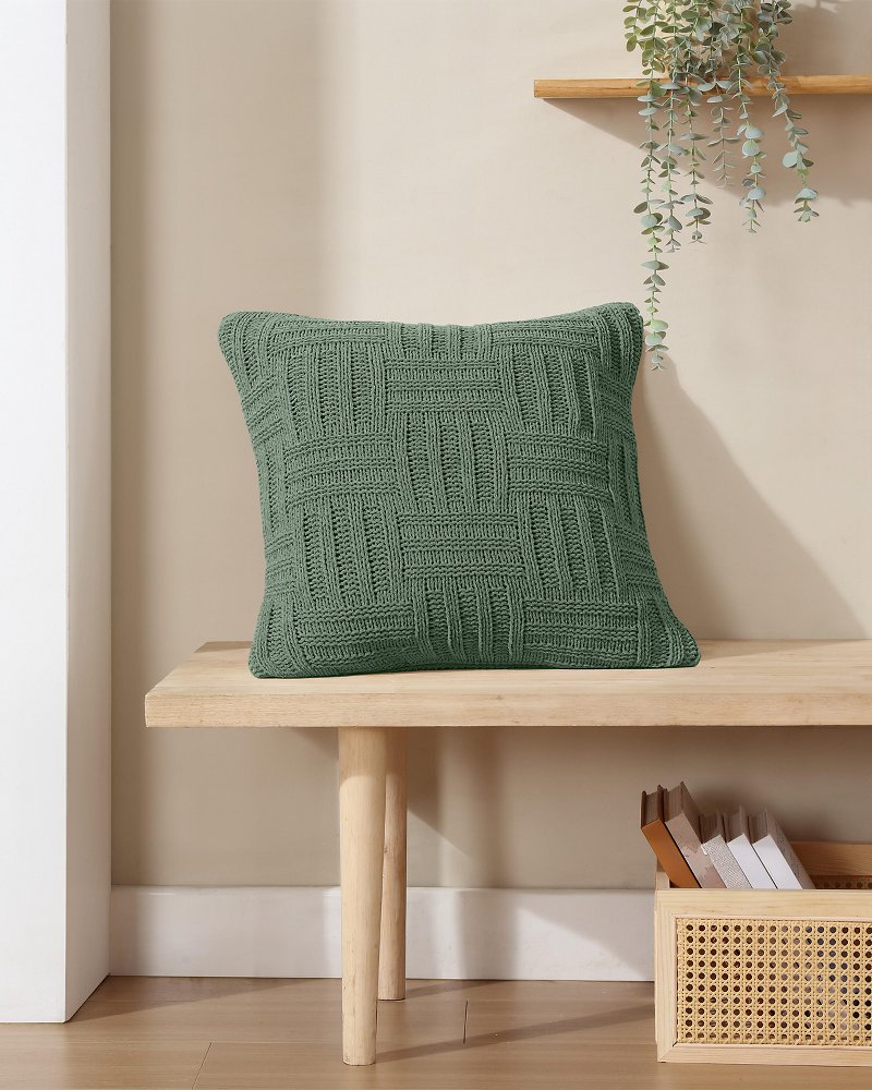 Chain Basket Decorative Pillow - Green