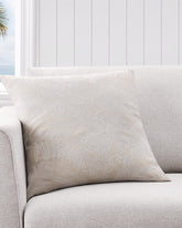 Island Estate Embroidered Floral Canvas Decorative Pillow - Natural/Beige