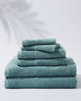 Island Retreat 6-Piece Bath Towel Set - Dark Blue Lagoon