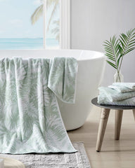 Lago Palm 6-Piece Bath Towel Set - Green