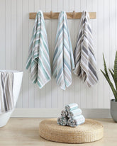 Ocean Bay 3-Piece Bath Towel Set - Grey