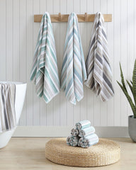 Ocean Bay 3-Piece Bath Towel Set - Grey