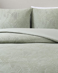 Island Estate Harbor Palm Reversible 3-Piece King Duvet Cover Set - Green