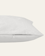Island Estate Embroidered Leaf Decorative Pillow - White