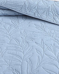 Solid Costa Sera Full/Queen Quilt - Blue