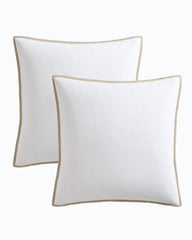Bahama Basic Canvas White European Shams - Set of 2 - White